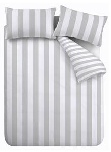 Biało-szara pościel dwuosobowa 200x200 cm Cove Stripe – Catherine Lansfield