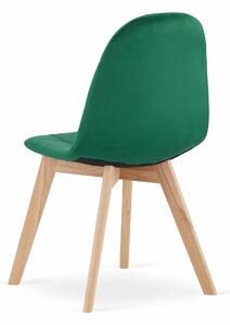 EMWOmeble Krzesła tapicerowane BORA 3757 zielony welur / 4 sztuki