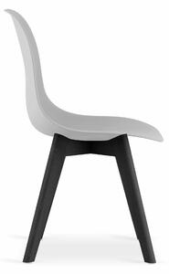 EMWOmeble Krzesła KITO 3791 szare, nogi czarne / 4 sztuki