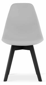 EMWOmeble Krzesła KITO 3791 szare, nogi czarne / 4 sztuki