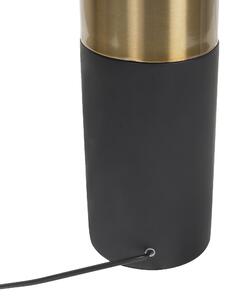 Lampa stołowa czarno-złota glam metalowa okrągły abażur 61 cm Darling Beliani