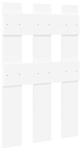 Nowoczesny wiszący wieszak na płaszcze z półkami - biały, minimalistyczny design