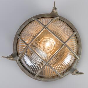 Zewnetrzna Kinkiet/ Plafon / Lampy sufitowe Retro okrągły chrom IP44 - Nautica Oswietlenie zewnetrzne