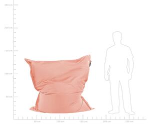 Pufa worek siedzisko z wypełnieniem do salonu dla dzieci 140x80 cm brzoskwiniowy różowy Beliani
