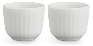 Zestaw 2 białych porcelanowych kieliszków do jajek Kähler Design Hammershoi, ⌀ 8 cm