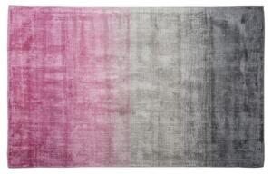 Dywan z wiskozy do salonu 140 x 200 cm efekt ombre różowo-szary Ercis Beliani