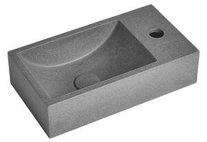 Ciemnoszara betonowa umywalka 40x22 cm Crest – Sapho