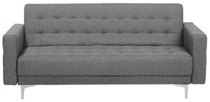 Zestaw wypoczynkowy rozkładany 5-osobowy sofa fotele szary Aberdeen Beliani