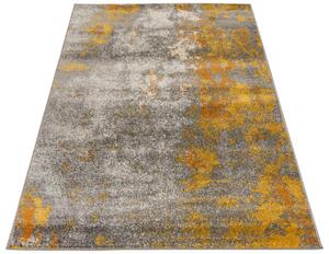 Żółto-szary przecierany dywan do salonu loft - Ecavo 3X