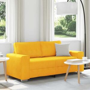 Sofa dwuosobowa, jasnoÅ¼Ã³Åta, 180x77x82 cm, tkanina sztruksowa
