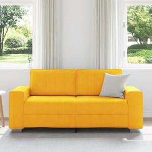 Sofa dwuosobowa, jasnoÅ¼Ã³Åta, 180x77x82 cm, tkanina sztruksowa