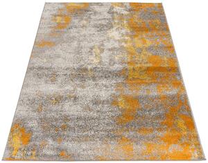 Szaro-pomarańczowy dywan przecierany do salonu - Ecavo 3X