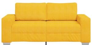 Sofa dwuosobowa, jasnoÅ¼Ã³Åta, 180x77x82 cm, tkanina sztruksowa