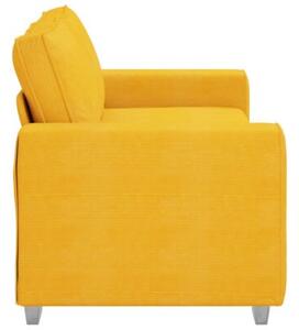 Sofa dwuosobowa, jasnoÅ¼Ã³Åta, 180x77x82 cm, tkanina sztruksowa