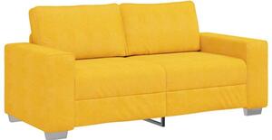 Sofa dwuosobowa, jasnoÅ¼Ã³Åta, 180x77x82 cm, tkanina sztruksowa