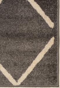 Ciemnoszary dywan w kratkę do salonu - Kavo 4X
