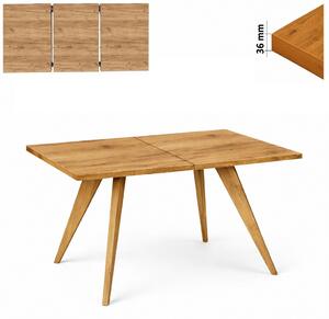 Stół 80x140/190 cm prostokątny rozkładany, blat 3,6 cm, nogi Drewniane „ Stożkowe ” | ArtD Home