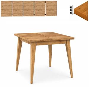Stół 80/230 cm kwadratowy rozkładany, blat 3,6 cm, nogi Drewniane „ Trapezowe ” | ArtD Home
