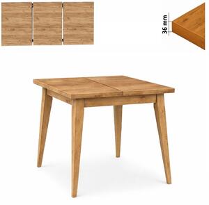 Stół 120/170 cm kwadratowy rozkładany, blat 3,6 cm, nogi Drewniane „ Trapezowe ” | ArtD Home