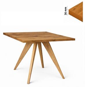 Stół 80 cm kwadratowy nierozkładany, blat 3,6 cm, nogi Drewniane „ Stożkowe ” | ArtD Home