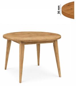 Stół 100 cm okrągły nierozkładany, blat 3,6 cm, nogi Drewniane „ Trapezowe 1 ” | ArtD Home