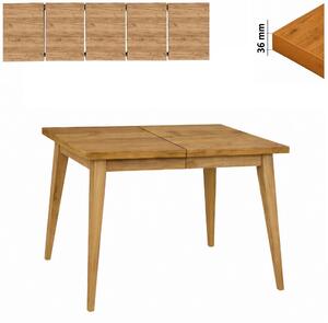 Stół 80x140/290 cm prostokątny rozkładany, blat 3,6 cm, nogi Drewniane „ Trapezowe ” | ArtD Home