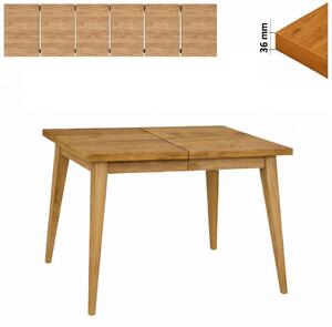 Stół 80x140/340 cm prostokątny rozkładany, blat 3,6 cm, nogi Drewniane „ Trapezowe ” | ArtD Home