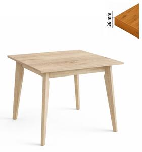 Stół 80 cm kwadratowy nierozkładany, blat 3,6 cm, nogi Drewniane „ Trapezowe 2 ” | ArtD Home