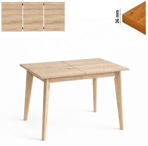 Stół 80x140/190 cm prostokątny rozkładany, blat 3,6 cm, nogi Drewniane „ Trapezowe 2 ” | ArtD Home