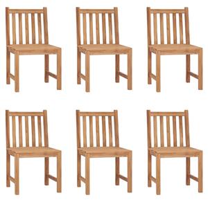 Krzesła ogrodowe z poduszkami, 6 szt., lite drewno tekowe