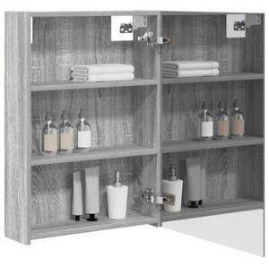 Szafka z lustrem do łazienki szary sonoma 50 x 14,5 x 70 cm