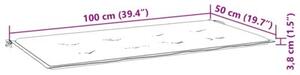 Ławka ogrodowa z poduszką taupe, 112 cm, lite drewno tekowe