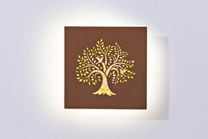 ASTOREO Obraz LED Drzewo życia - brazowy - Rozmiar 30 x 30 x 4,5 cm