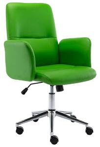 Krzesło biurowe, sztuczna skóra, zielone