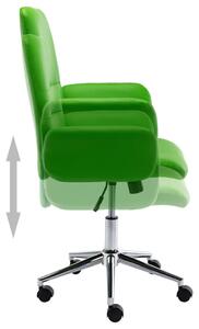 Krzesło biurowe, sztuczna skóra, zielone