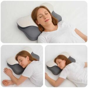 Ergonomiczna poduszka na szyjÄ z piankÄ pamiÄciowÄ - biaÅy design