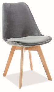 Krzesło Dior Velvet Buk / 72 Szare