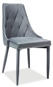 Krzesło Trix Velvet Bluvel 14 Szare