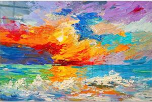 Szklany obraz 100x70 cm Abstract Sunset – Wallity