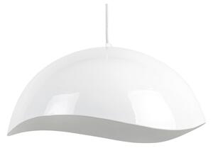 Biała lampa wisząca z metalowym kloszem ø 50 cm Waved – Leitmotiv