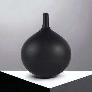 Czarny Wazon Dekoracyjny Ceramiczny Sevilla - 24cm Matowy