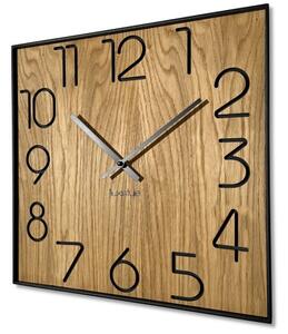 Drewniany zegar ścienny Wood Square 40cm