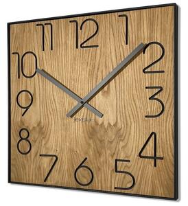 Drewniany zegar ścienny Wood Square 50cm
