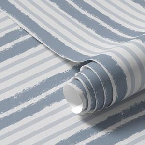 Tapety Teksturowane pionowe pasy w kolorach białym i niebiesko-szarym, Tapety Geometryczne, Tapety w paski, a01268v1 : Uwalls.pl