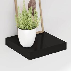 Półki ścienne, 2 szt., czarne, 23 x 23,5 x 3,8 cm, mdf