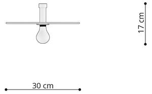 Czarna lampa sufitowa ø 30 cm Soho – Sollux