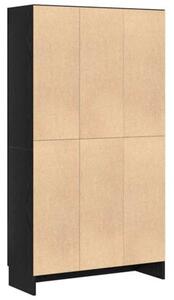 Szafka na książki czarny dąb 82,5 x 30,5 x 150 cm