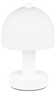 Biała lampa stołowa ze szklanym kloszem (wysokość 19 cm) Glenn – Reality