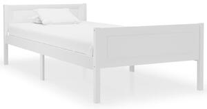 Rama łóżka z litego drewna sosnowego, biała, 100 x 200 cm