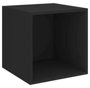 Półka ścienna, czarna, 37x37x37 cm, płyta wiórowa